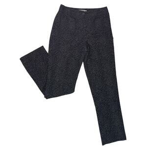 Carlisle Womens Pants Size 4 Animal Print Straight Leg Flocked Wool Blend UNIQUE